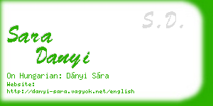 sara danyi business card
